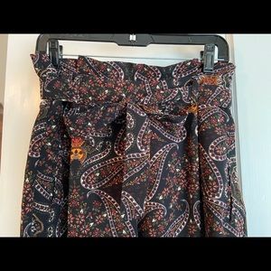 Stradivarius paperbag printed pants, size 10